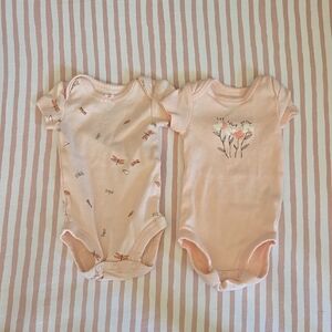 Peach Baby Onesie Set